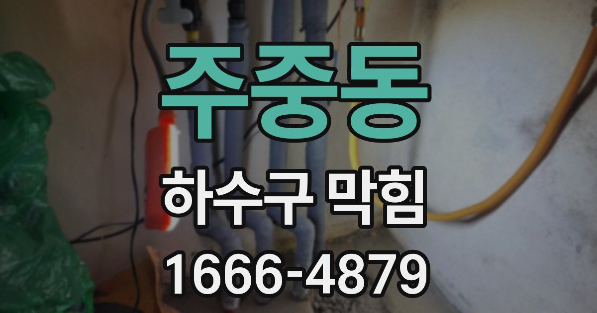 주중동 하수구 막힘