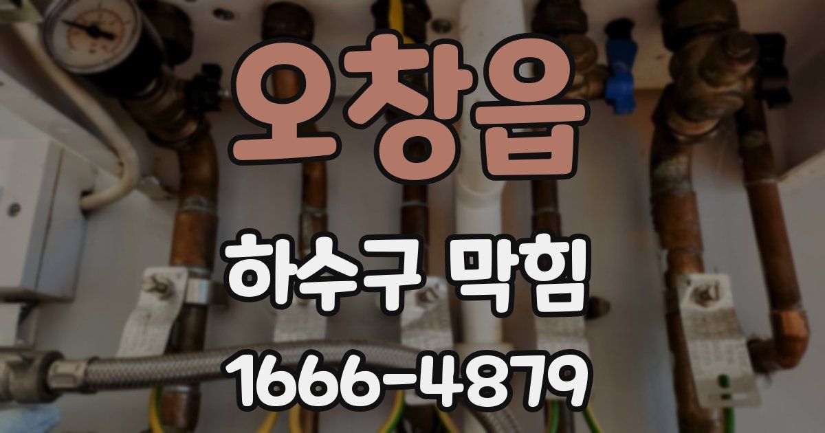 오창읍 하수구 막힘