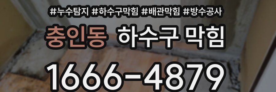 충인동 하수구 막힘