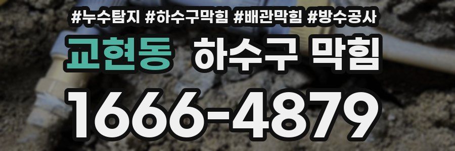 교현동 하수구 막힘
