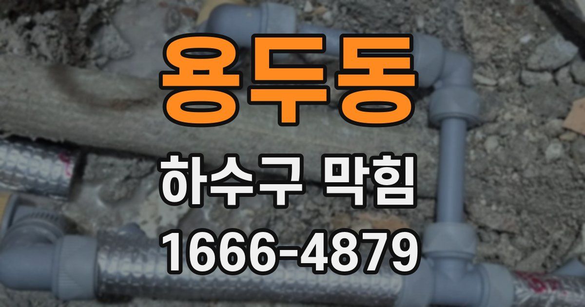 용두동 하수구 막힘