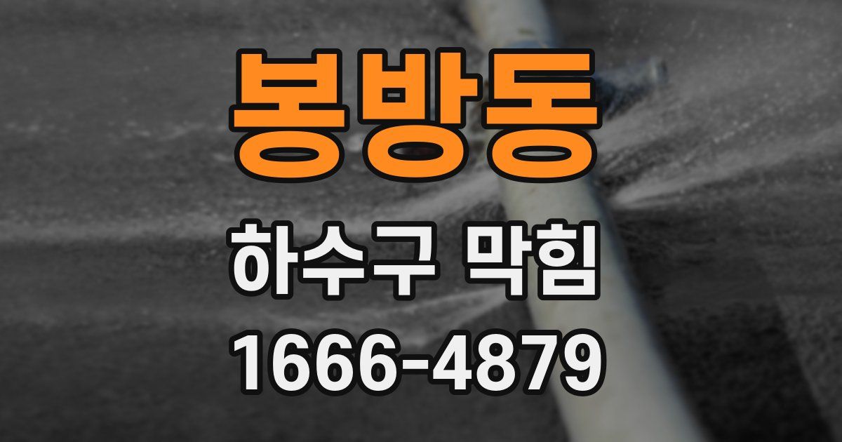 봉방동 하수구 막힘