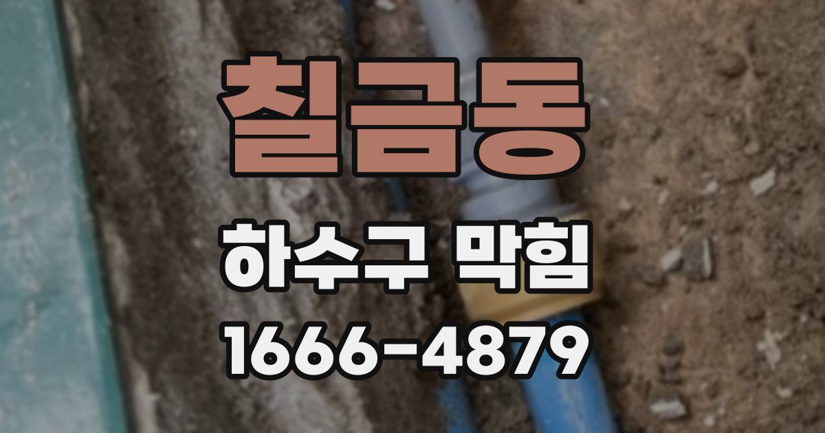 칠금동 하수구 막힘