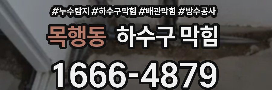 목행동 하수구 막힘