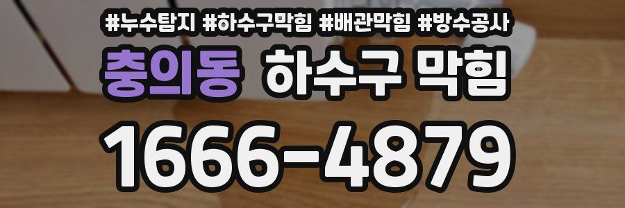 충의동 하수구 막힘
