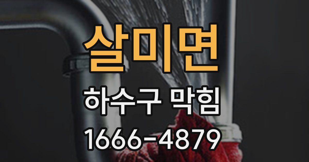살미면 하수구 막힘
