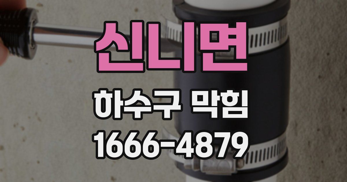 신니면 하수구 막힘