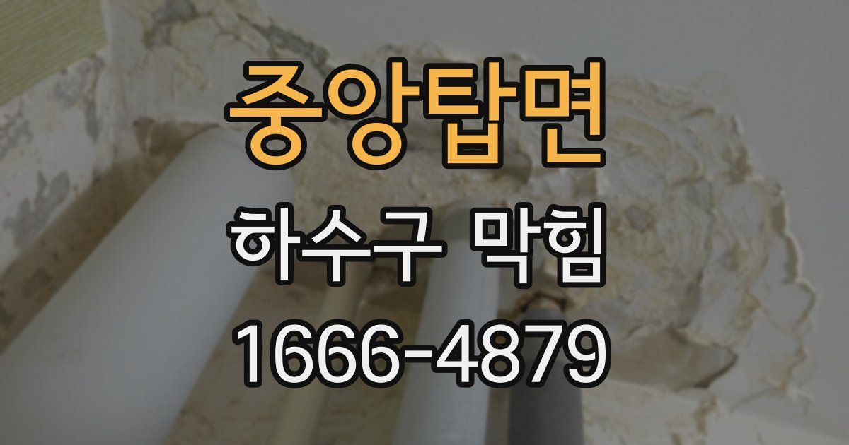 중앙탑면 하수구 막힘