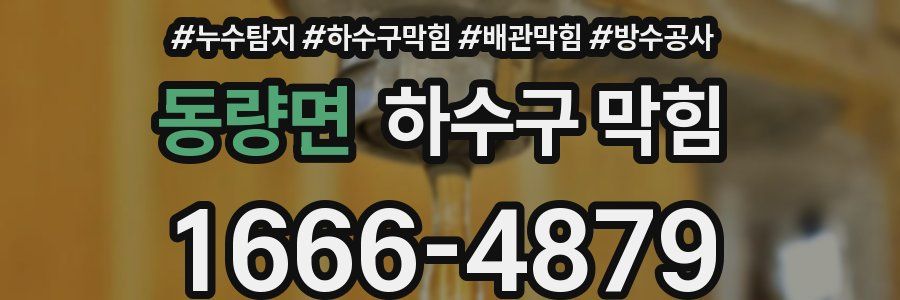 동량면 하수구 막힘