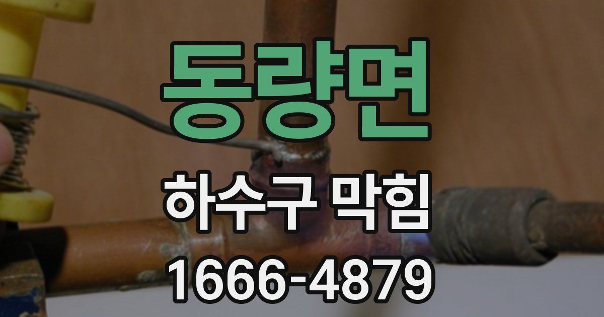동량면 하수구 막힘