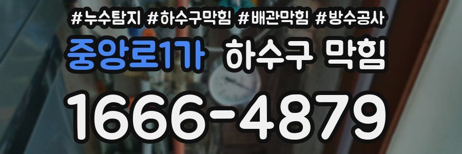 중앙로1가 하수구 막힘