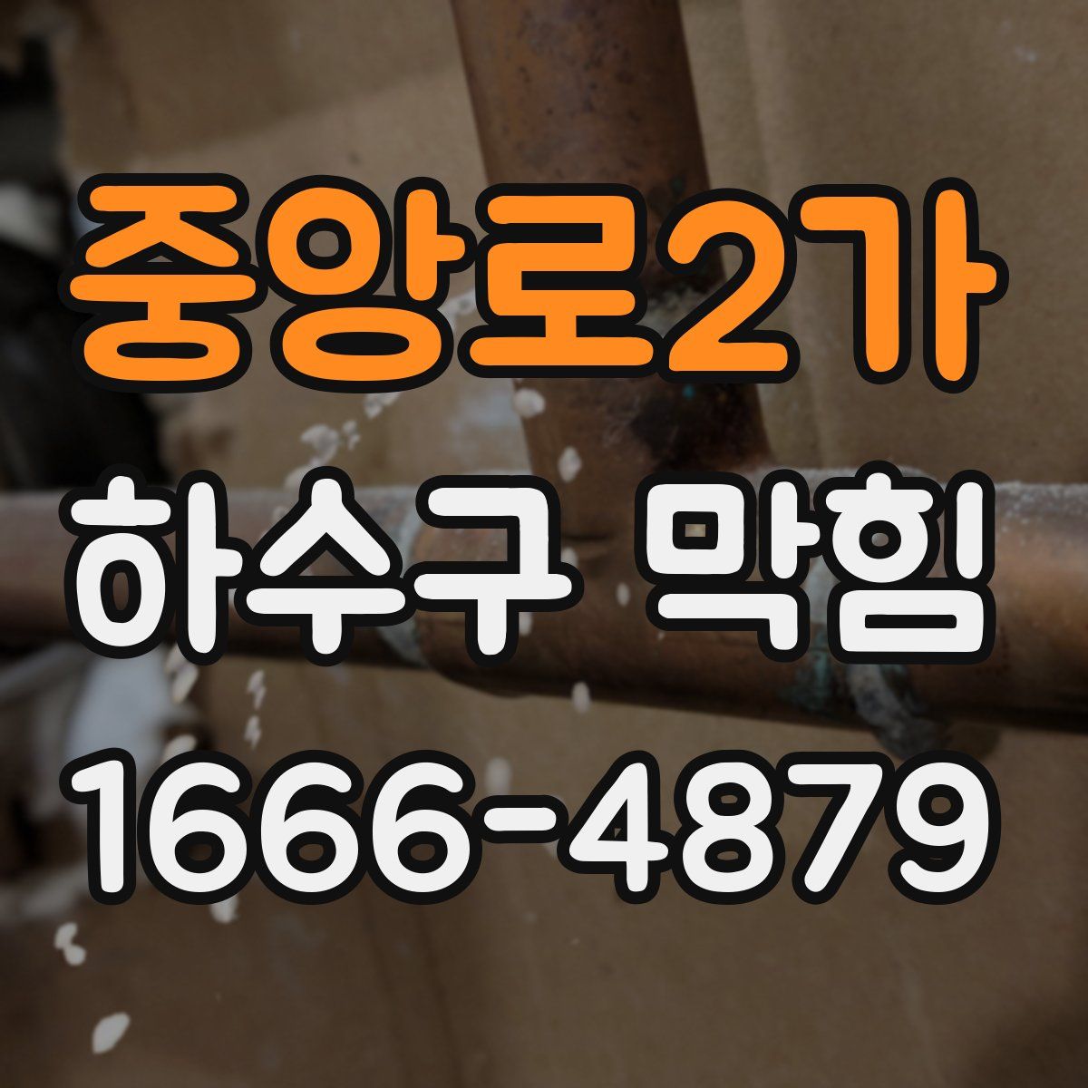 중앙로2가 하수구 막힘