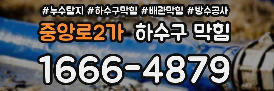 중앙로2가 하수구 막힘
