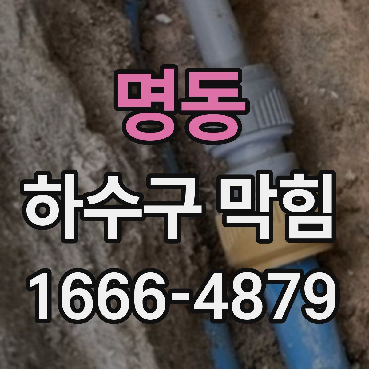 명동 하수구 막힘