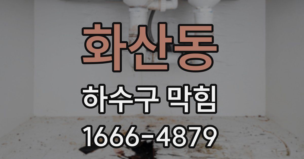 화산동 하수구 막힘