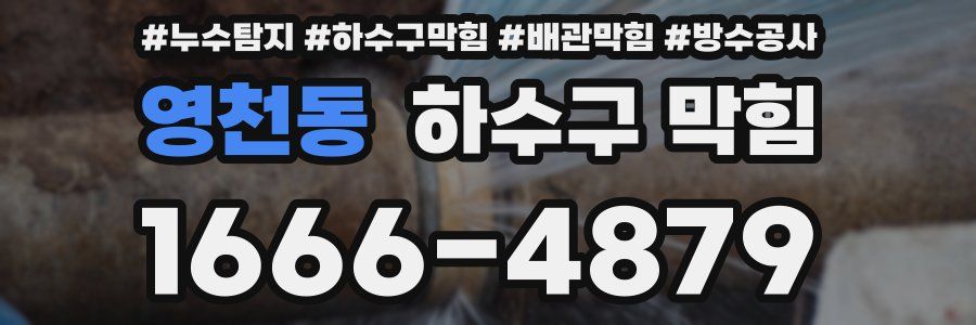 영천동 하수구 막힘