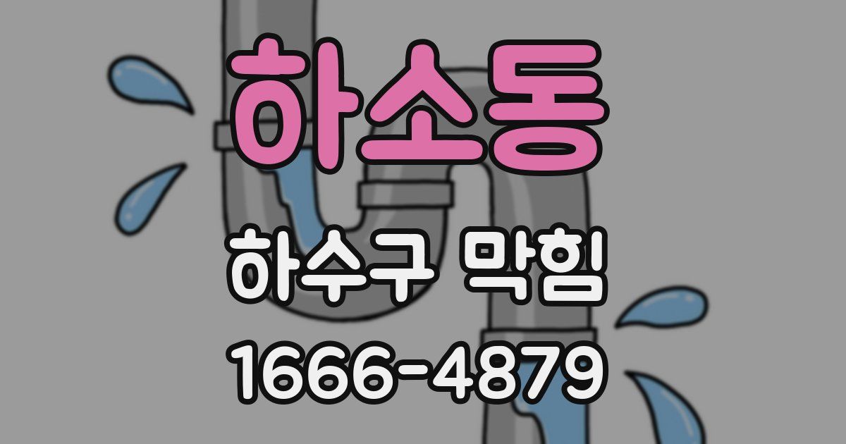 하소동 하수구 막힘