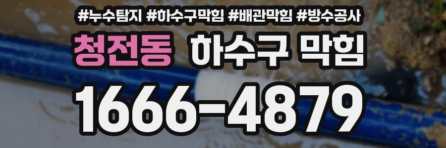청전동 하수구 막힘