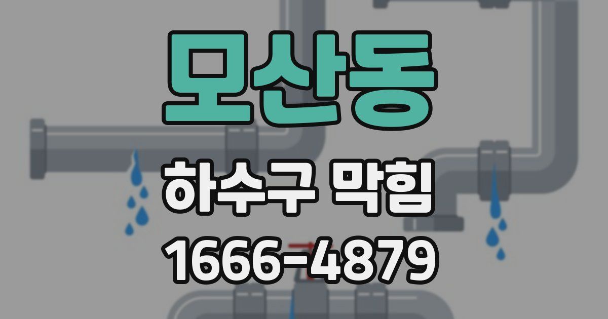 모산동 하수구 막힘