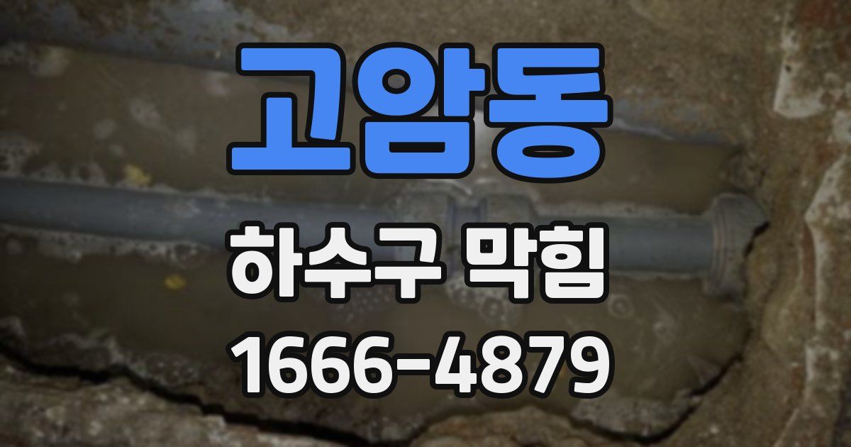 고암동 하수구 막힘