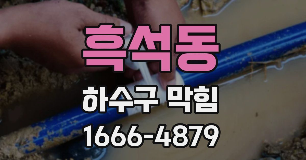 흑석동 하수구 막힘