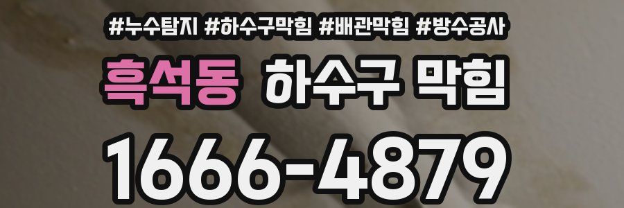 흑석동 하수구 막힘