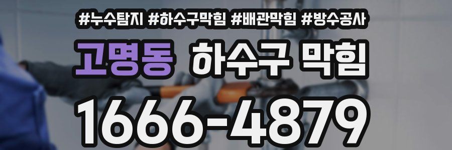 고명동 하수구 막힘