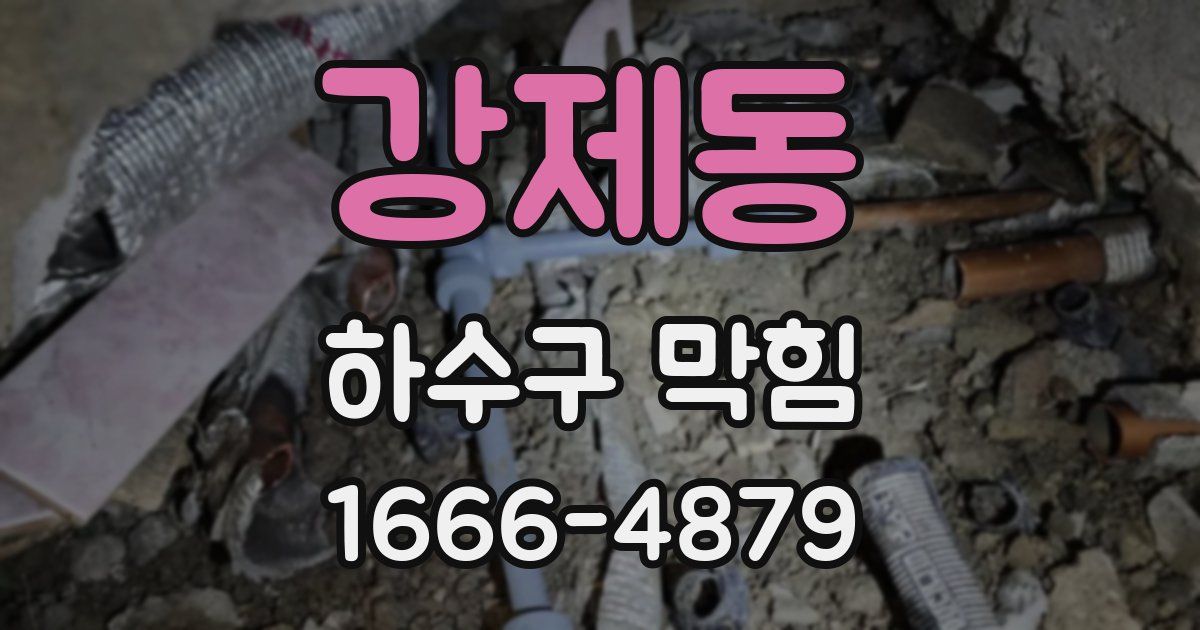 강제동 하수구 막힘