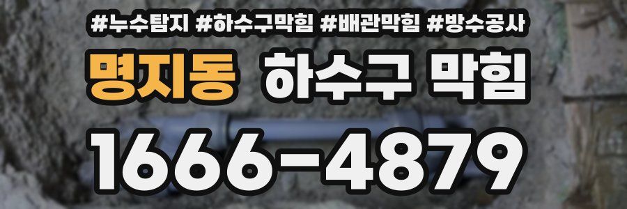 명지동 하수구 막힘