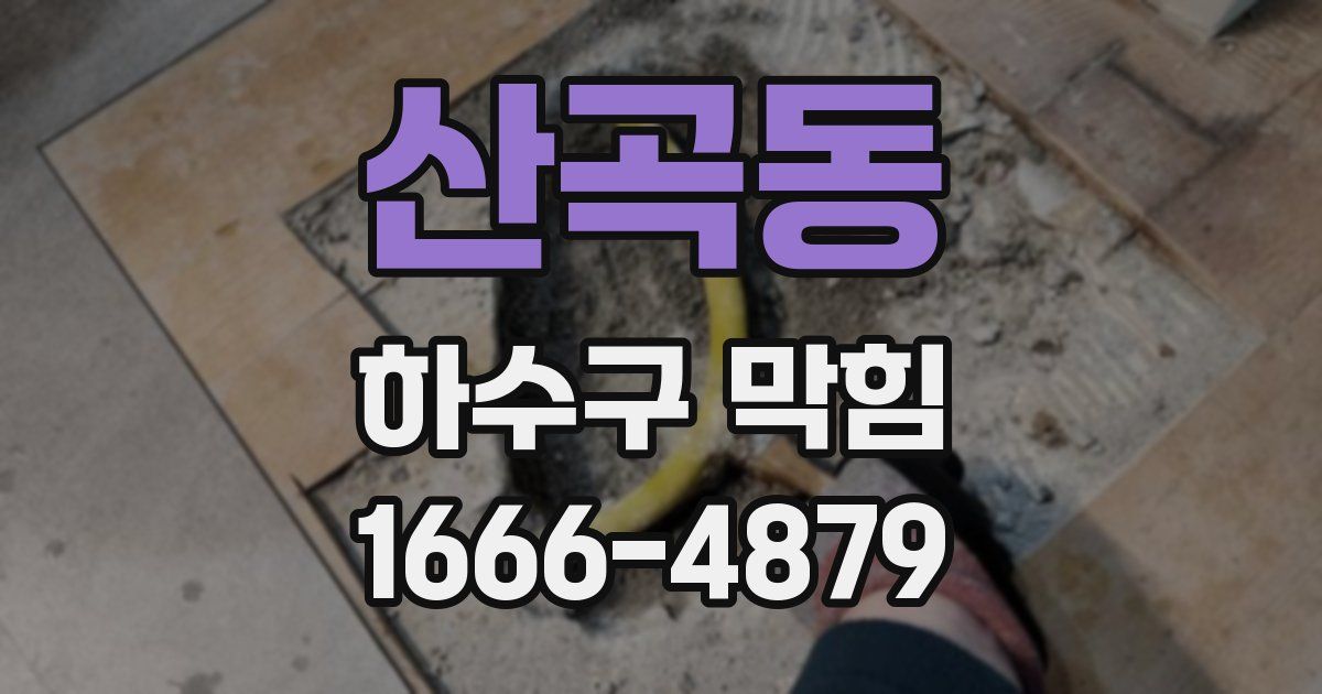 산곡동 하수구 막힘