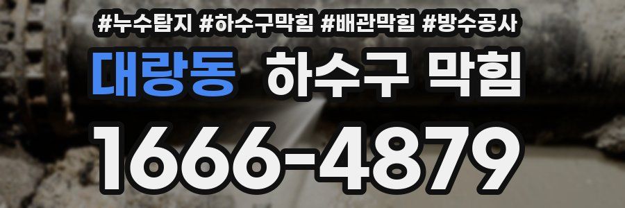 대랑동 하수구 막힘