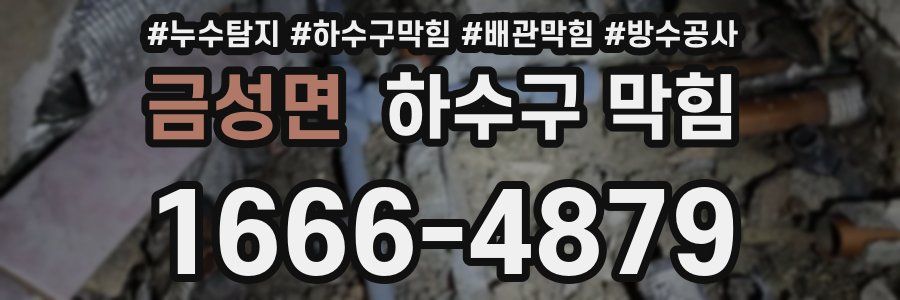 금성면 하수구 막힘