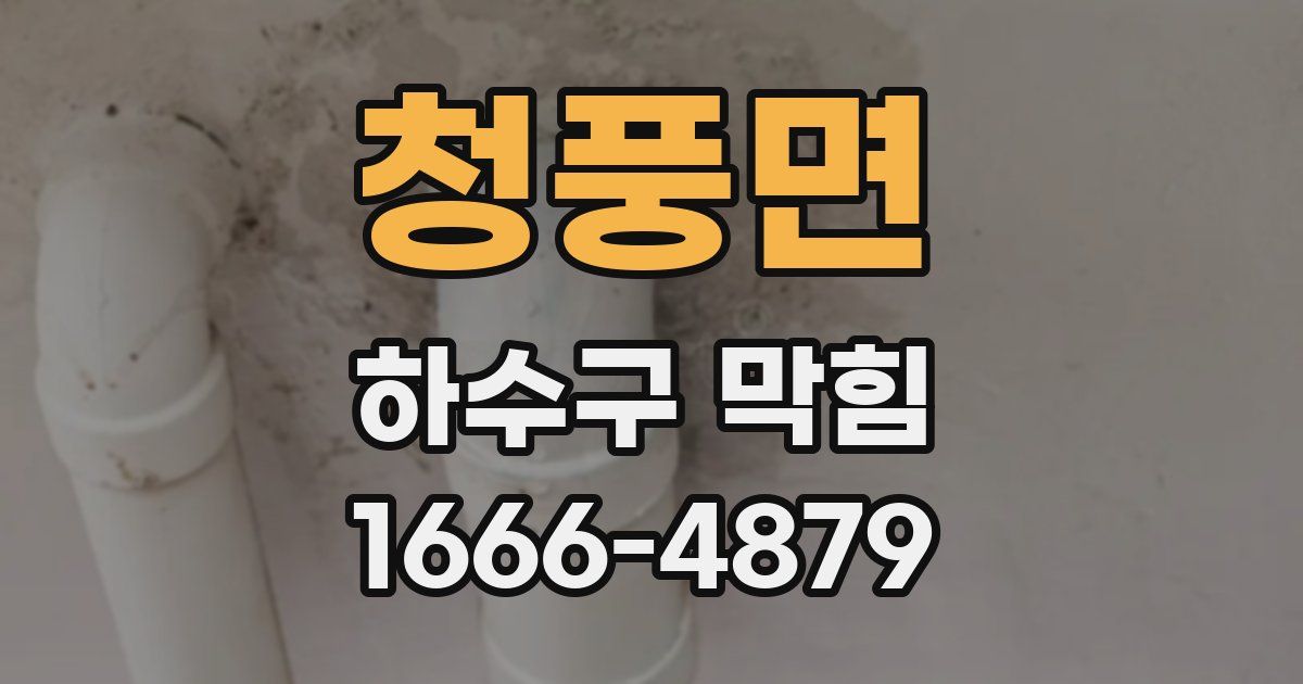 청풍면 하수구 막힘