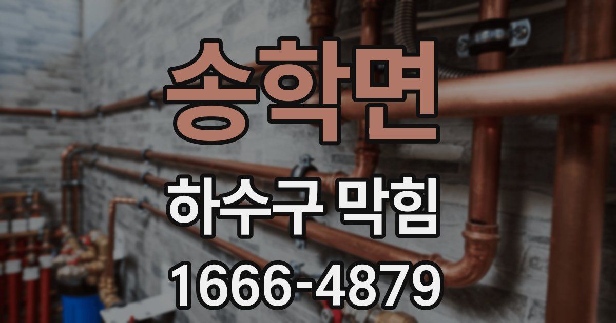 송학면 하수구 막힘