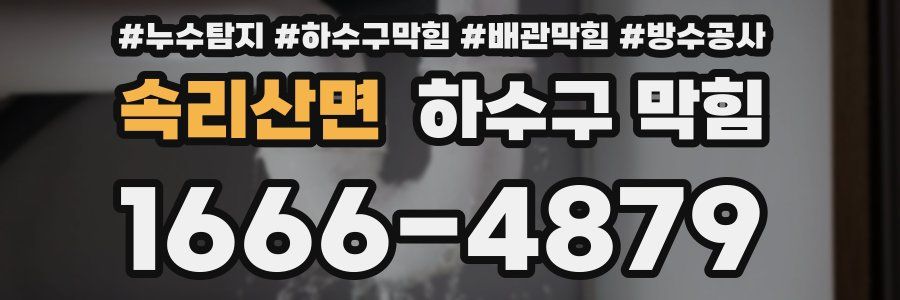 속리산면 하수구 막힘