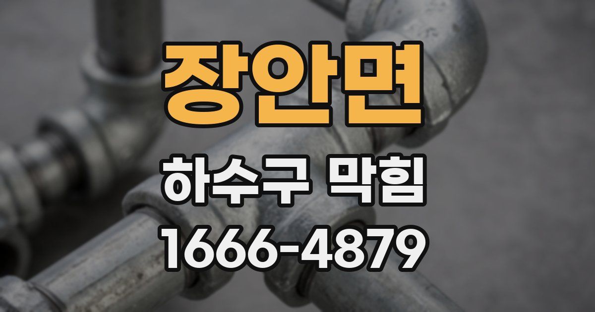 장안면 하수구 막힘
