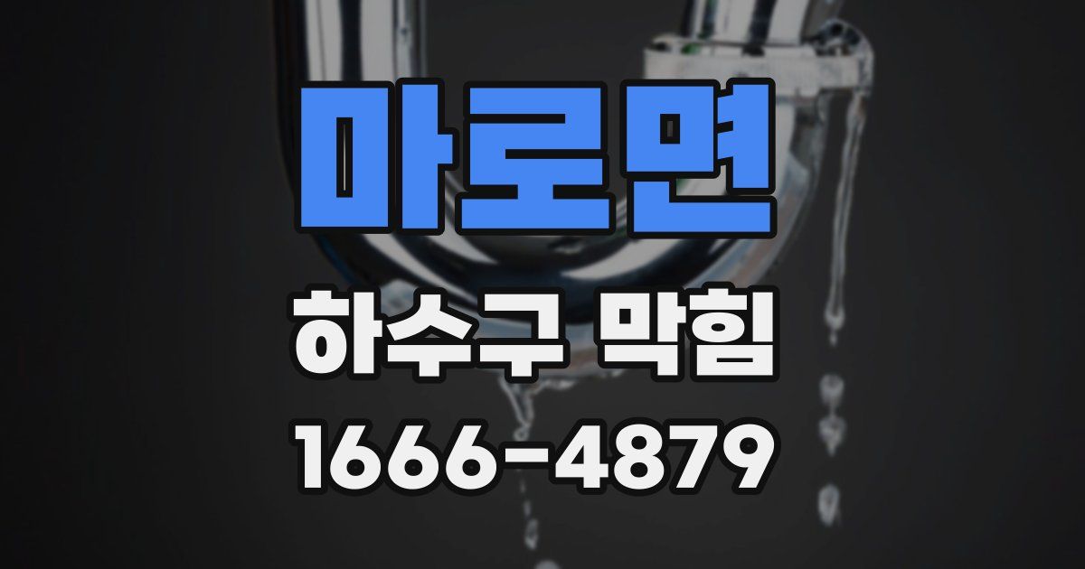 마로면 하수구 막힘