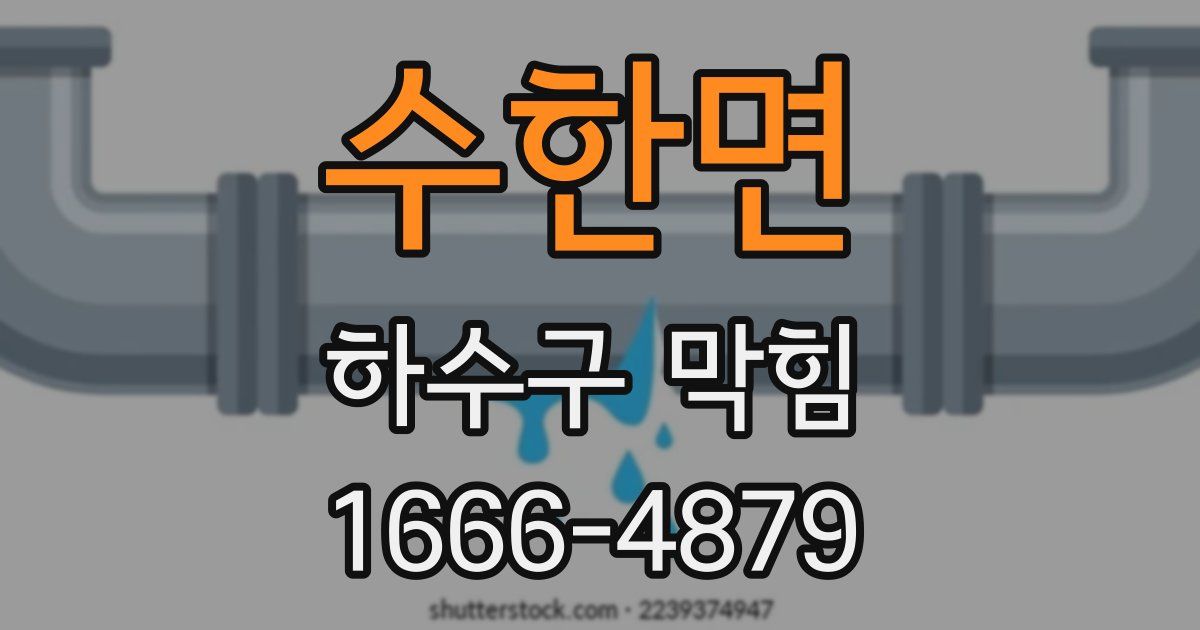 수한면 하수구 막힘