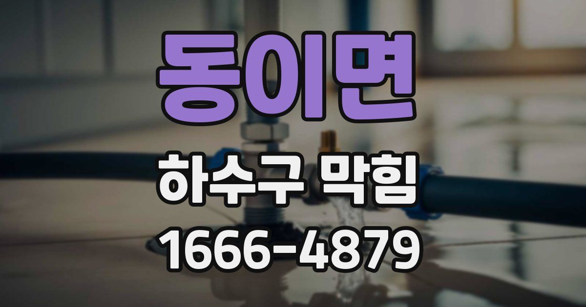 동이면 하수구 막힘