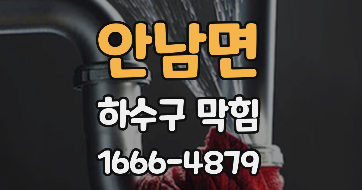 안남면 하수구 막힘
