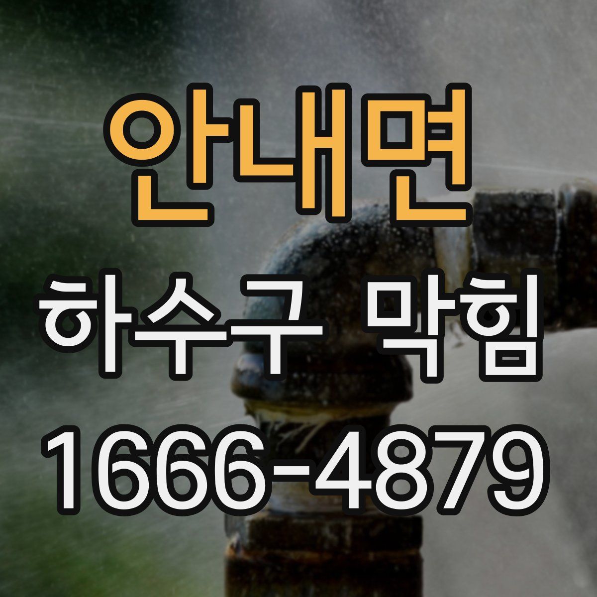 안내면 하수구 막힘