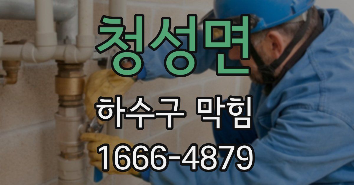 청성면 하수구 막힘