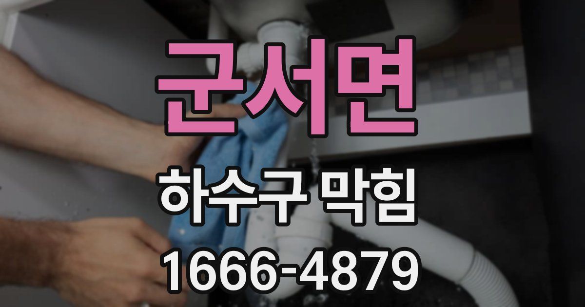 군서면 하수구 막힘