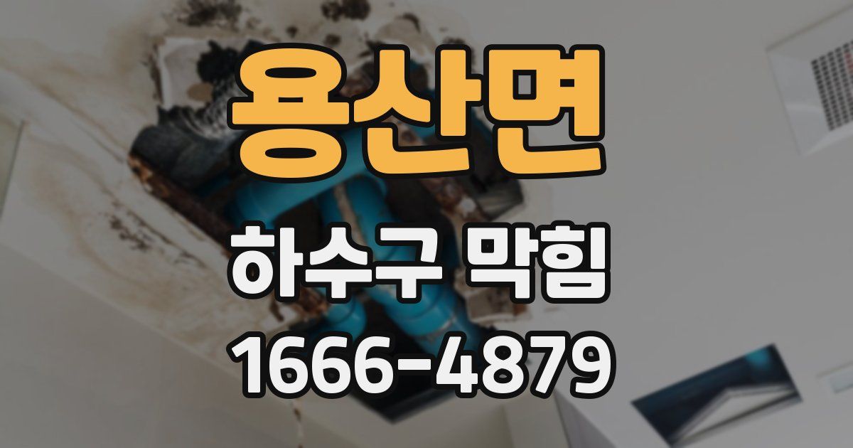 용산면 하수구 막힘