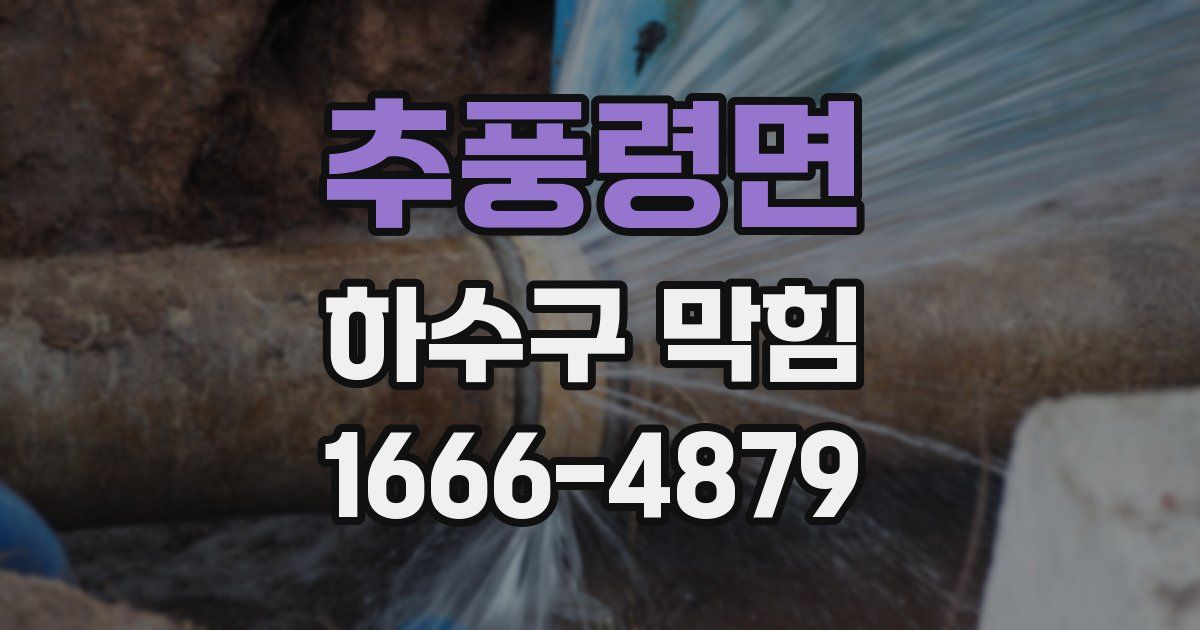 추풍령면 하수구 막힘