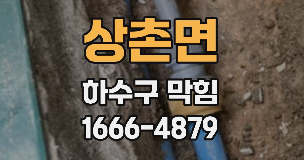 상촌면 하수구 막힘
