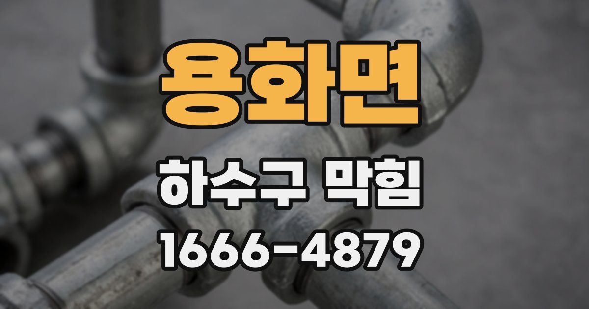 용화면 하수구 막힘
