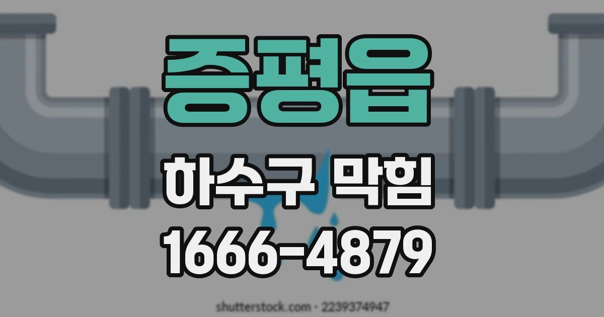 증평읍 하수구 막힘