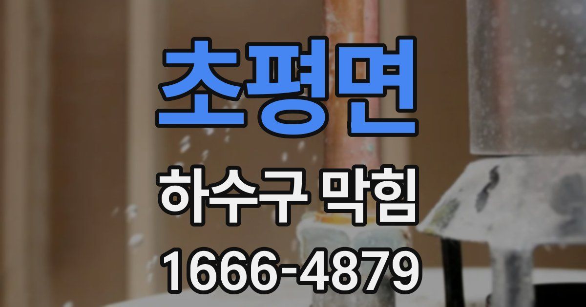 초평면 하수구 막힘