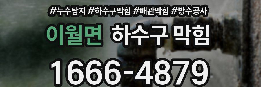 이월면 하수구 막힘